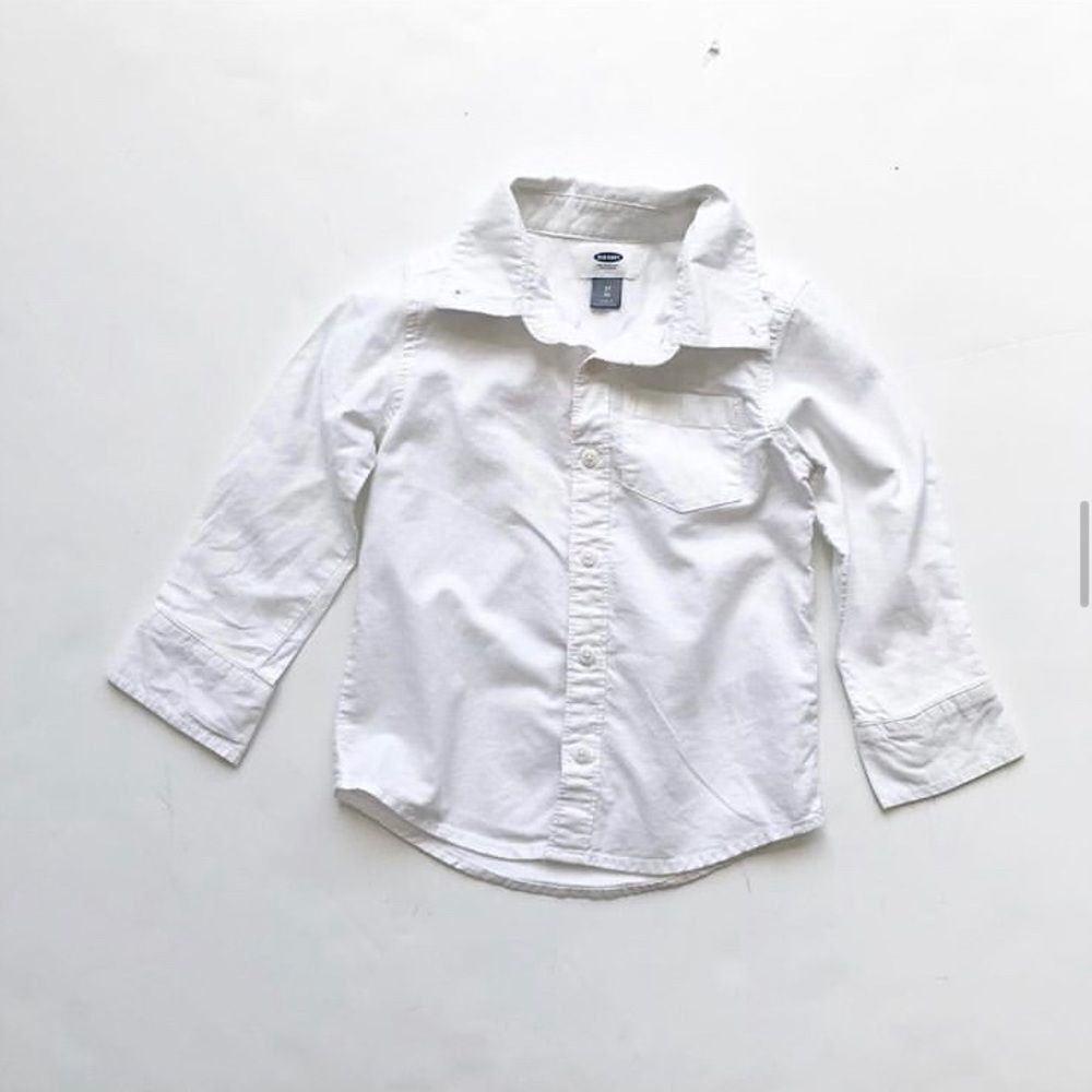 Old navy white button down shirt VGUC 3T